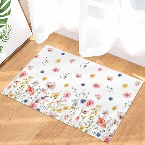 Floral door mat 18"x30" - Picture 3 of 5